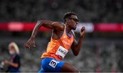 5 August 2021; Liemarvin Bonevacia of Netherlands during the final of the men's 400 metres at the Olympic Stadium on day 13 during the 2020 Tokyo Summer Olympic Games in Tokyo, Japan. Photo by Stephen McCarthy/Sportsfile