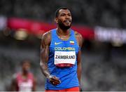 5 August 2021; Anthony Zambrano of Colombia following the final of the men's 400 metres at the Olympic Stadium on day 13 during the 2020 Tokyo Summer Olympic Games in Tokyo, Japan. Photo by Stephen McCarthy/Sportsfile