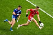 31 July 2021; Conn Kilpatrick of Tyrone in action against Aaron Mulligan of Monaghan during the Ulster GAA Football Senior Championship Final match between Monaghan and Tyrone at Croke Park in Dublin. Photo by Sam Barnes/Sportsfile