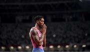 5 August 2021; Michael Cherry of United States before the men's 400 metres final at the Olympic Stadium on day 13 during the 2020 Tokyo Summer Olympic Games in Tokyo, Japan. Photo by Stephen McCarthy/Sportsfile