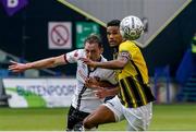 5 August 2021; David McMillan of Dundalk in action against Danilho Doekhi of Vitesse during the UEFA Europa Conference League third qualifying round first leg match between Vitesse and Dundalk at GelreDome in Arnhem, Netherlands. Photo by Rene Nijhuis/Sportsfile