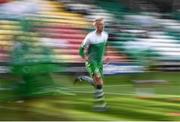 5 August 2021; Liam Scales of Shamrock Rovers before the UEFA Europa Conference League third qualifying round first leg match between Shamrock Rovers and Teuta at Tallaght Stadium in Dublin. Photo by Eóin Noonan/Sportsfile