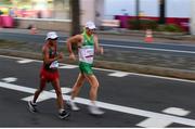 6 August 2021; Brendan Boyce of Ireland and Jose Leyver of Mexico, left, in action during the men's 50 kilometre walk final at Sapporo Odori Park on day 14 during the 2020 Tokyo Summer Olympic Games in Sapporo, Japan. Photo by Ramsey Cardy/Sportsfile