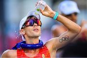 6 August 2021; Mate Helebrandt of Hungary uses water to cool himself down during the men's 50 kilometre walk final at Sapporo Odori Park on day 14 during the 2020 Tokyo Summer Olympic Games in Sapporo, Japan. Photo by Ramsey Cardy/Sportsfile