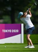 6 August 2021; Leona Maguire of Ireland plays from the third tee box during round three of the women's individual stroke play at the Kasumigaseki Country Club during the 2020 Tokyo Summer Olympic Games in Kawagoe, Saitama, Japan. Photo by Brendan Moran/Sportsfile