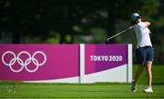 6 August 2021; Leona Maguire of Ireland plays from the third tee box during round three of the women's individual stroke play at the Kasumigaseki Country Club during the 2020 Tokyo Summer Olympic Games in Kawagoe, Saitama, Japan. Photo by Brendan Moran/Sportsfile