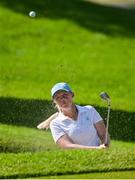 6 August 2021; Stephanie Meadow of Ireland chips out of a bunker on the second green during round three of the women's individual stroke play at the Kasumigaseki Country Club during the 2020 Tokyo Summer Olympic Games in Kawagoe, Saitama, Japan. Photo by Brendan Moran/Sportsfile