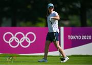 6 August 2021; Leona Maguire of Ireland watches her drive from the third tee box during round three of the women's individual stroke play at the Kasumigaseki Country Club during the 2020 Tokyo Summer Olympic Games in Kawagoe, Saitama, Japan. Photo by Brendan Moran/Sportsfile