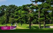 6 August 2021; Leona Maguire of Ireland plays from the fifth tee box during round three of the women's individual stroke play at the Kasumigaseki Country Club during the 2020 Tokyo Summer Olympic Games in Kawagoe, Saitama, Japan. Photo by Brendan Moran/Sportsfile