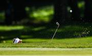 6 August 2021; Emily Kristine Pedersen of Denmark plays from a bunker onto the sixth green during round three of the women's individual stroke play at the Kasumigaseki Country Club during the 2020 Tokyo Summer Olympic Games in Kawagoe, Saitama, Japan. Photo by Brendan Moran/Sportsfile