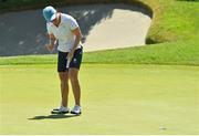 6 August 2021; Stephanie Meadow of Ireland celebrates a birdie putt on the 18th green during round three of the women's individual stroke play at the Kasumigaseki Country Club during the 2020 Tokyo Summer Olympic Games in Kawagoe, Saitama, Japan. Photo by Brendan Moran/Sportsfile