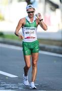 6 August 2021; Alex Wright of Ireland cools himself with water during the men's 50 kilometre walk final at Sapporo Odori Park on day 14 during the 2020 Tokyo Summer Olympic Games in Sapporo, Japan. Photo by Ramsey Cardy/Sportsfile