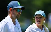 6 August 2021; Stephanie Meadow of Ireland with her caddie Kyle Kallan during round three of the women's individual stroke play at the Kasumigaseki Country Club during the 2020 Tokyo Summer Olympic Games in Kawagoe, Saitama, Japan. Photo by Brendan Moran/Sportsfile