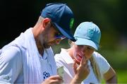 6 August 2021; Stephanie Meadow of Ireland with her caddie Kyle Kallan during round three of the women's individual stroke play at the Kasumigaseki Country Club during the 2020 Tokyo Summer Olympic Games in Kawagoe, Saitama, Japan. Photo by Brendan Moran/Sportsfile