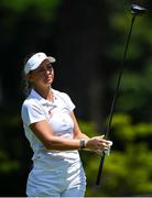 6 August 2021; Emily Kristine Pedersen of Denmark watches her drive at the 12th tee box during round three of the women's individual stroke play at the Kasumigaseki Country Club during the 2020 Tokyo Summer Olympic Games in Kawagoe, Saitama, Japan. Photo by Brendan Moran/Sportsfile