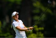 6 August 2021; Emily Kristine Pedersen of Denmark watches her drive at the 12th tee box during round three of the women's individual stroke play at the Kasumigaseki Country Club during the 2020 Tokyo Summer Olympic Games in Kawagoe, Saitama, Japan. Photo by Brendan Moran/Sportsfile