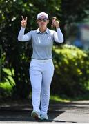 6 August 2021; Min Lee of Chinese Taipei eats an ice cream during round three of the women's individual stroke play at the Kasumigaseki Country Club during the 2020 Tokyo Summer Olympic Games in Kawagoe, Saitama, Japan. Photo by Brendan Moran/Sportsfile