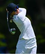 6 August 2021; Madelene Sagstrom of Sweden watches her drive on the 12th tee box during round three of the women's individual stroke play at the Kasumigaseki Country Club during the 2020 Tokyo Summer Olympic Games in Kawagoe, Saitama, Japan. Photo by Brendan Moran/Sportsfile