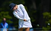 6 August 2021; Madelene Sagstrom of Sweden watches her drive on the 12th tee box during round three of the women's individual stroke play at the Kasumigaseki Country Club during the 2020 Tokyo Summer Olympic Games in Kawagoe, Saitama, Japan. Photo by Brendan Moran/Sportsfile