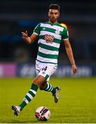 5 August 2021; Danny Mandroiu of Shamrock Rovers during the UEFA Europa Conference League third qualifying round first leg match between Shamrock Rovers and Teuta at Tallaght Stadium in Dublin. Photo by Harry Murphy/Sportsfile