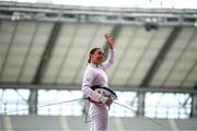 6 August 2021; Mariana Arceo of Mexico during the women's individual fencing bonus round at Tokyo Stadium on day 14 during the 2020 Tokyo Summer Olympic Games in Tokyo, Japan. Photo by Stephen McCarthy/Sportsfile