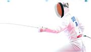 6 August 2021; Natalya Coyle of Ireland during the women's individual fencing bonus round at Tokyo Stadium on day 14 during the 2020 Tokyo Summer Olympic Games in Tokyo, Japan. Photo by Stephen McCarthy/Sportsfile