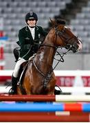 6 August 2021; Natalya Coyle of Ireland during the women's individual showjumping at Tokyo Stadium on day 14 during the 2020 Tokyo Summer Olympic Games in Tokyo, Japan. Photo by Stephen McCarthy/Sportsfile