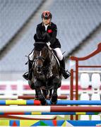 6 August 2021; Xiaonan Zhang of China riding Eutric during the women's riding show jumping at Tokyo Stadium on day 14 during the 2020 Tokyo Summer Olympic Games in Tokyo, Japan. Photo by Stephen McCarthy/Sportsfile