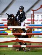 6 August 2021; Natsumi Takamiya of Japan riding Chaccolino during the women's riding show jumping at Tokyo Stadium on day 14 during the 2020 Tokyo Summer Olympic Games in Tokyo, Japan. Photo by Stephen McCarthy/Sportsfile