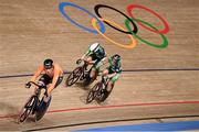 6 August 2021; Emily Kay, left, and Shannon McCurley of Ireland in action during the women's madison race at Izu velodrome on day 14 during the 2020 Tokyo Summer Olympic Games in Shizuoka, Japan. Photo by Alex Broadway/Sportsfile