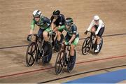 6 August 2021; Emily Kay, left, and Shannon McCurley of Ireland in action during the women's madison race at Izu velodrome on day 14 during the 2020 Tokyo Summer Olympic Games in Shizuoka, Japan. Photo by Alex Broadway/Sportsfile