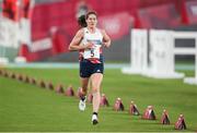 6 August 2021; Kate French of Great Britain competes in the laser run of the women's modern pentathlon at Tokyo Stadium on day 14 during the 2020 Tokyo Summer Olympic Games in Tokyo, Japan. Photo by Stephen McCarthy/Sportsfile