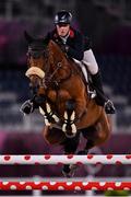 6 August 2021; Holly Smith of Great Britain riding Denver during the jumping team qualifier at the Equestrian Park during the 2020 Tokyo Summer Olympic Games in Tokyo, Japan. Photo by Brendan Moran/Sportsfile