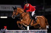 6 August 2021; Daisuke Fukushima of Japan riding Chanyon during the jumping team qualifier at the Equestrian Park during the 2020 Tokyo Summer Olympic Games in Tokyo, Japan. Photo by Brendan Moran/Sportsfile