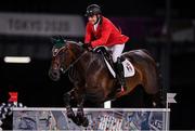 6 August 2021; Enqique Gonzalez of Mexico riding Chanca during the jumping team qualifier at the Equestrian Park during the 2020 Tokyo Summer Olympic Games in Tokyo, Japan. Photo by Brendan Moran/Sportsfile