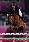 6 August 2021; Bruce Goodin of New Zealand riding Danny V during the jumping team qualifier at the Equestrian Park during the 2020 Tokyo Summer Olympic Games in Tokyo, Japan. Photo by Brendan Moran/Sportsfile