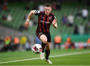 3 August 2021; Andy Lyons of Bohemians during the UEFA Europa Conference League third qualifying round first leg match between Bohemians and PAOK at Aviva Stadium in Dublin. Photo by Ben McShane/Sportsfile