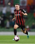3 August 2021; Liam Burt of Bohemians during the UEFA Europa Conference League third qualifying round first leg match between Bohemians and PAOK at Aviva Stadium in Dublin. Photo by Ben McShane/Sportsfile