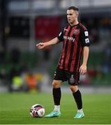 3 August 2021; Liam Burt of Bohemians during the UEFA Europa Conference League third qualifying round first leg match between Bohemians and PAOK at Aviva Stadium in Dublin. Photo by Ben McShane/Sportsfile