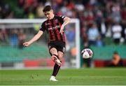 3 August 2021; Dawson Devoy of Bohemians during the UEFA Europa Conference League third qualifying round first leg match between Bohemians and PAOK at Aviva Stadium in Dublin. Photo by Ben McShane/Sportsfile