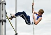 6 August 2021; Padraig Ryan of Lusk AC, Dublin, competing in the Boy's U16 Pole Vault during day one of the Irish Life Health National Juvenile Track & Field Championships at Tullamore Harriers Stadium in Tullamore, Offaly. Photo by Sam Barnes/Sportsfile