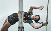 6 August 2021; Lisa Nicholas of Tulla AC, Monaghan, competing in the Girl's U15 Pole Vault during day one of the Irish Life Health National Juvenile Track & Field Championships at Tullamore Harriers Stadium in Tullamore, Offaly. Photo by Sam Barnes/Sportsfile