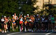 7 August 2021; A general view of the runners in action at the Horohira Bridge during the women's marathon at Sapporo Odori Park on day 15 during the 2020 Tokyo Summer Olympic Games in Sapporo, Japan. Photo by Ramsey Cardy/Sportsfile