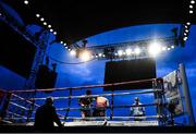 6 August 2021; Tyrone McKenna, left, and Jose Felix during their WBO Intercontinental Super-Lightweight title bout at Falls Park in Belfast. Photo by David Fitzgerald/Sportsfile