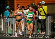 7 August 2021; Sinead Diver of Australia, left, and Salome Rocha of Portugal in action at Sapporo TV Tower during the women's marathon at Sapporo Odori Park on day 15 during the 2020 Tokyo Summer Olympic Games in Sapporo, Japan. Photo by Ramsey Cardy/Sportsfile