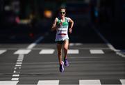 7 August 2021; Fionnuala McCormack of Ireland at the finish of the women's marathon at Sapporo Odori Park on day 15 during the 2020 Tokyo Summer Olympic Games in Sapporo, Japan. Photo by Ramsey Cardy/Sportsfile
