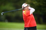 7 August 2021; Shanshan Feng of China watches her drive from the fifth tee box during round four of the women's individual stroke play at the Kasumigaseki Country Club during the 2020 Tokyo Summer Olympic Games in Kawagoe, Saitama, Japan. Photo by Stephen McCarthy/Sportsfile