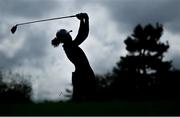 7 August 2021; Albane Valenzuela of Switzerland watches her drive from the eighth tee box during round four of the women's individual stroke play at the Kasumigaseki Country Club during the 2020 Tokyo Summer Olympic Games in Kawagoe, Saitama, Japan. Photo by Stephen McCarthy/Sportsfile