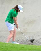 7 August 2021; Leona Maguire of Ireland plays from a bunker onto the ninth green during round four of the women's individual stroke play at the Kasumigaseki Country Club during the 2020 Tokyo Summer Olympic Games in Kawagoe, Saitama, Japan. Photo by Stephen McCarthy/Sportsfile