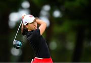 7 August 2021; Albane Valenzuela of Switzerland watches her drive on the ninth hole during round four of the women's individual stroke play at the Kasumigaseki Country Club during the 2020 Tokyo Summer Olympic Games in Kawagoe, Saitama, Japan. Photo by Stephen McCarthy/Sportsfile